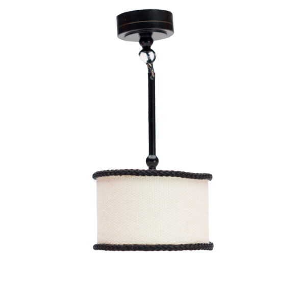 Black and White Drum Pendant Light